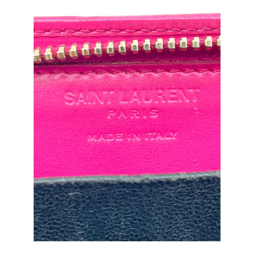 🔴 Saint Laurent Paris SLP Compact Zip Card Wallet - Pink - Picture 7 of 8